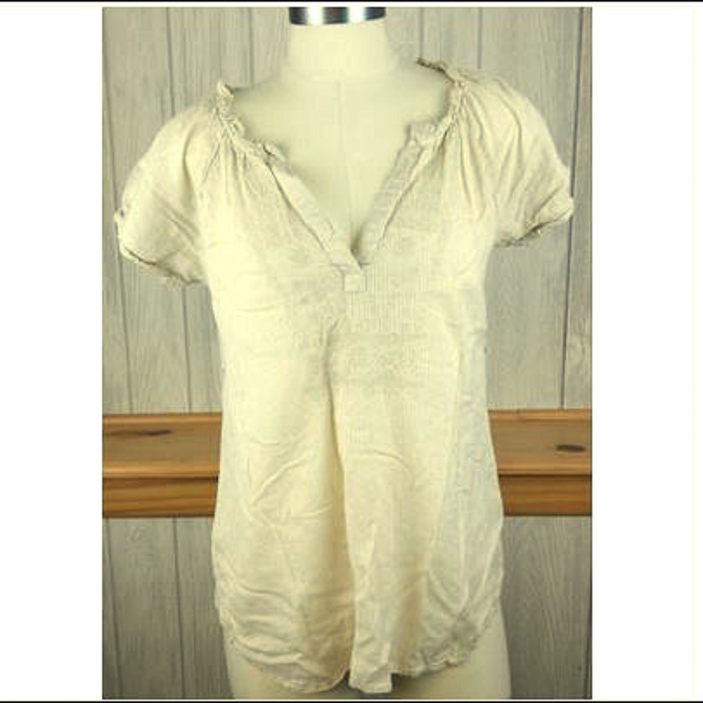 Boho Embroidered V Neck Peasant Top by Motherhood